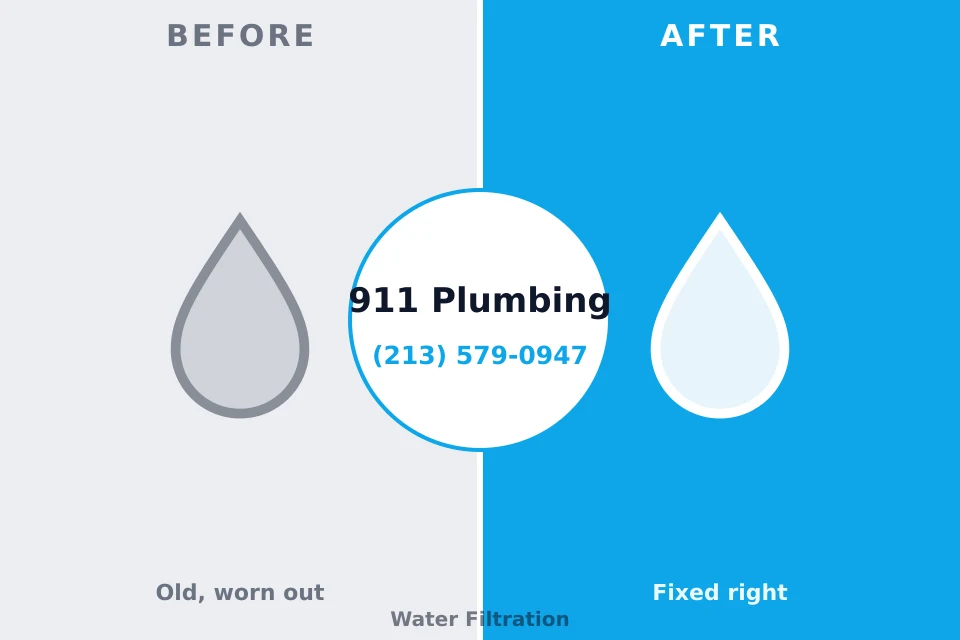 Before and after: plumbing repair Brook Park, OH